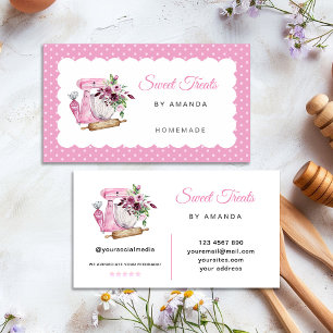 Söta gods bageri rosa visitkort