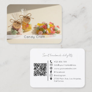 Söta gods Branding med QR-kod Godis Visitkort