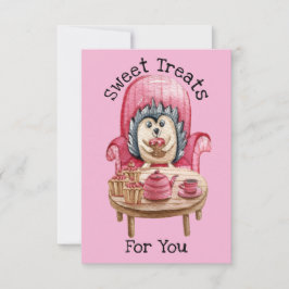 Söta godsaker till dig - Prickig Valentine-kort  Tack Kort