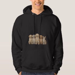 Söta Golden Retriever-valpar & Kattunge Hoodie