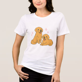 Söta Golden Retriever Valpsyskon Söt Hundälskare T Shirt