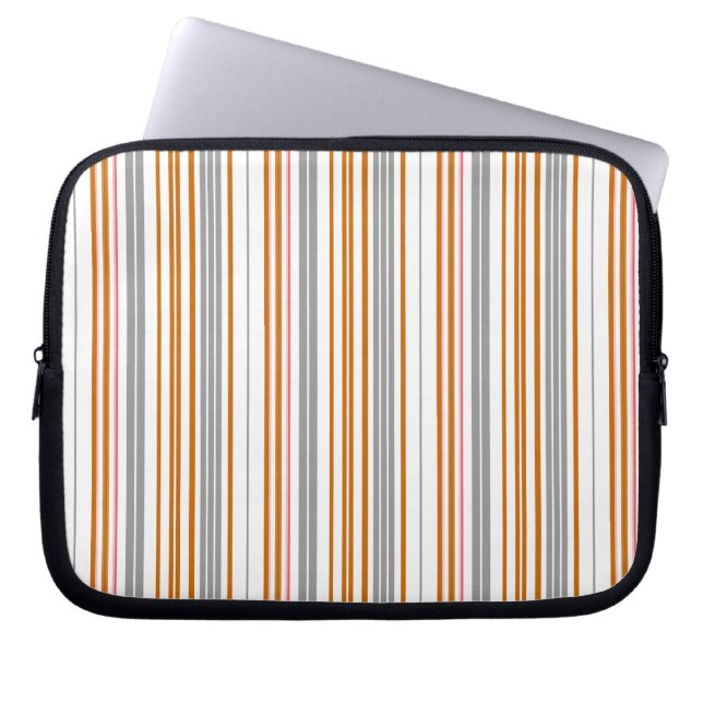 Söta grå bruna ränder laptop fodral (Framsidan)