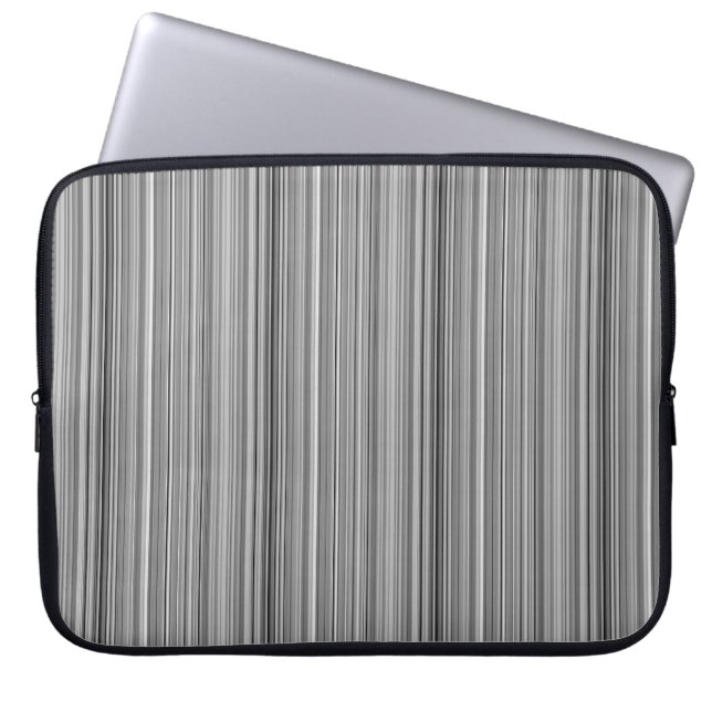Söta grå ränder laptop fodral (Framsidan)