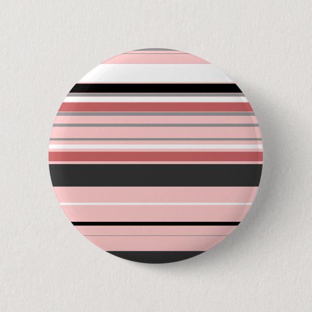 Söta grå rosa ränder knapp (Framsida)