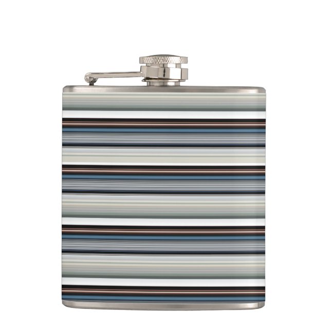 Söta grå vita ränder fickplunta (Framsidan)