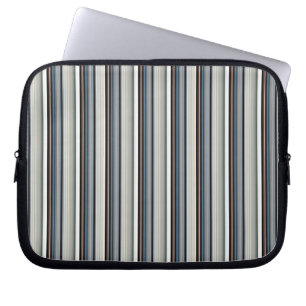 Söta grå vita ränder laptop fodral