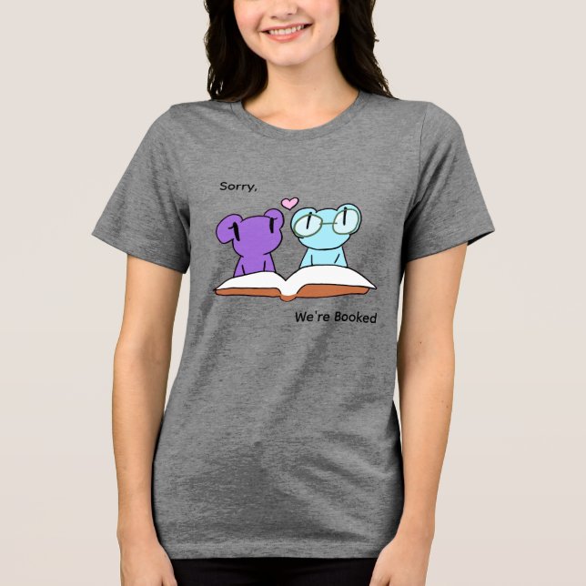 Söta grod bokälskare t shirt (Framsida)
