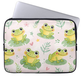 Söta grodor Mönster Laptop Fodral