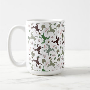 Söta grodor Natur Blommönster Kaffemugg