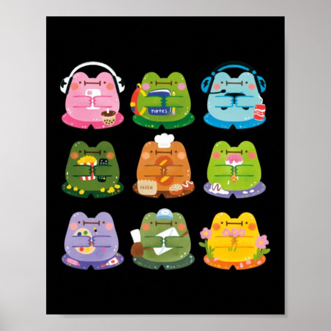 Söta grodor poster (Framsidan)