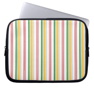 Söta gröna gula ränder laptop fodral