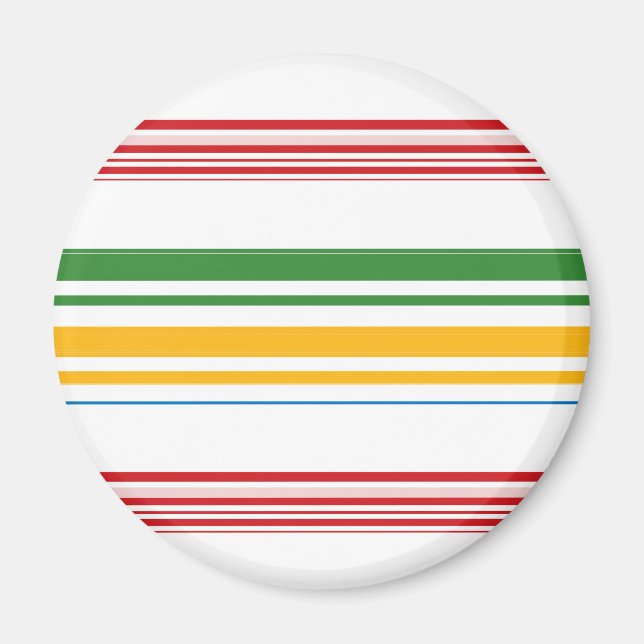 Söta gröna gula ränder magnet (Framsidan)