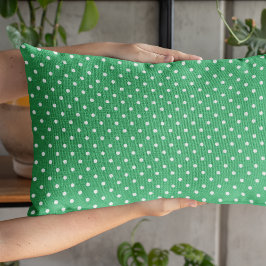 Söta gröna prickmönster lumbarkudde