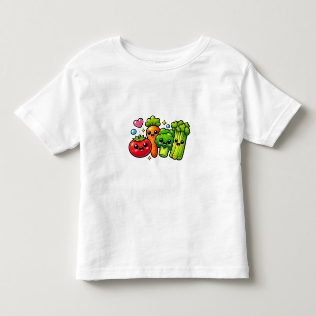 Söta grönsaker Y2K småbarns t-shirt (Framsida)