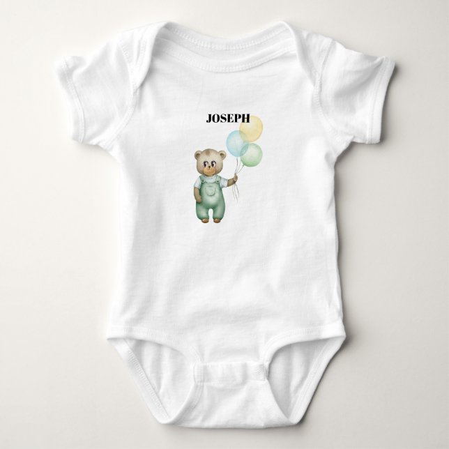 Söta grönten baby björn baby t shirt (Framsida)