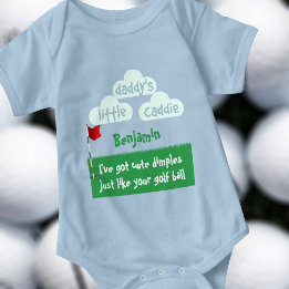 Söta gropar Rolig golfspelare Pappas lilla caddie T Shirt