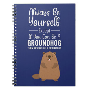 Söta Groundhog Day-presenter Roliga Älskare Djur Anteckningsbok