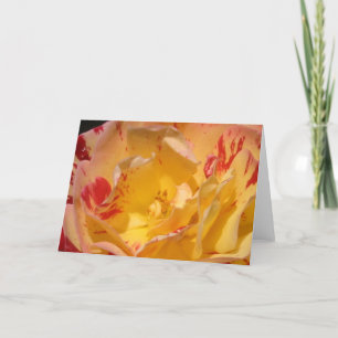 Söta Gul ros Flower Hälsning eller Note Cards Kort