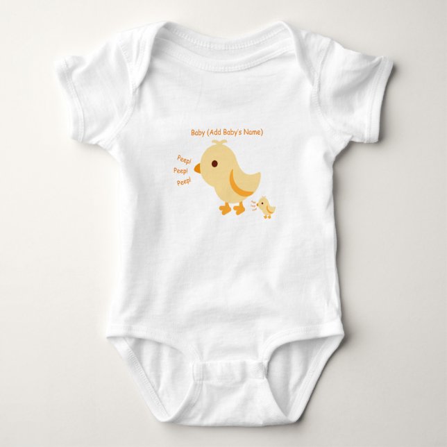 Söta gula baby kyckling t shirt (Framsida)