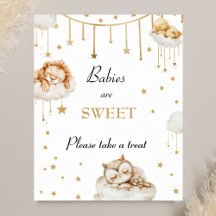 Söta Guld kelestial Baby Shower Trets