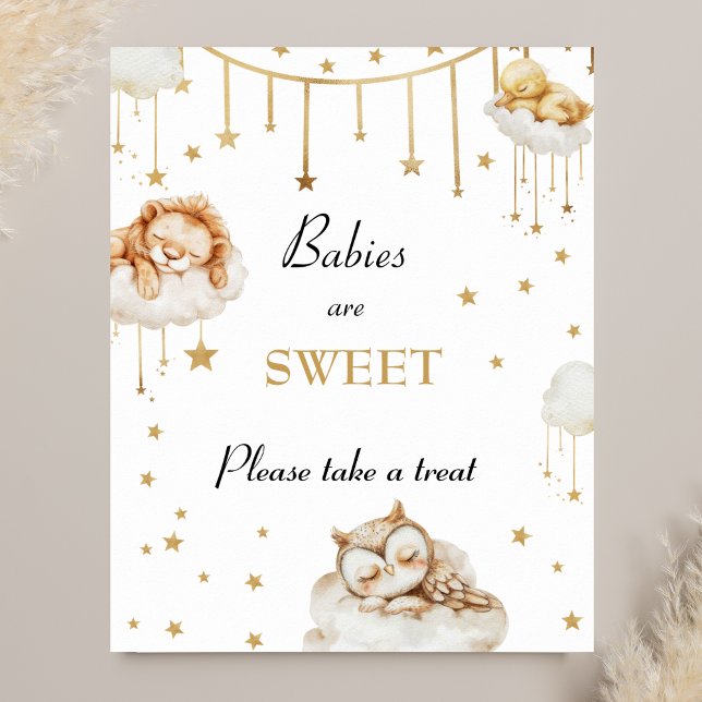 Söta Guld kelestial Baby Shower Trets Poster (Skapare uppladdad)