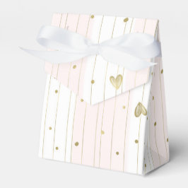 Söta guld- och rosa hjärtan presentaskar