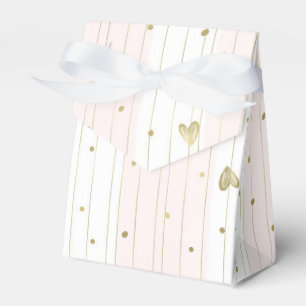 Söta guld- och rosa hjärtan presentaskar
