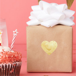 Söta Guldhjärtans Mönster på Falskt Guld Hjärtformat Klistermärke