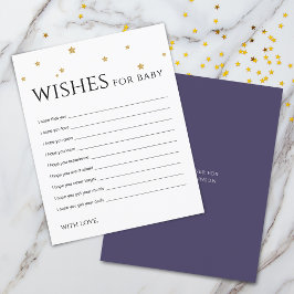 Söta Guldstjärnor Önskar för Barnrådgivningskort