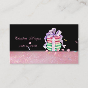 Söta Gulliga Eleganta Macarons,Bageri Visitkort