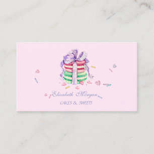 Söta Gulliga Eleganta Macarons, Sötsaker Bageri Visitkort