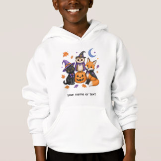 Söta Halloween-djur - Häxa Svart Katt Uggla Räv P T Shirt