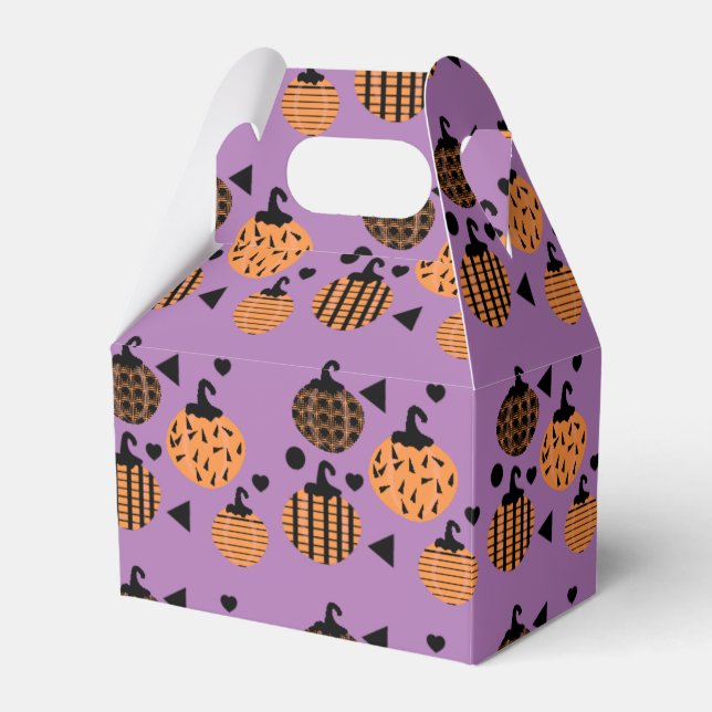 Söta Halloween Geometriska Konfetti Pumpa Presentaskar (Framsidan Sidan)