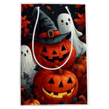 Söta Halloween-ghostar och pumpor present