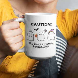 Söta Halloween-ghostar Spindel Pumpa Krydda Anpass Två-Tonad Mugg