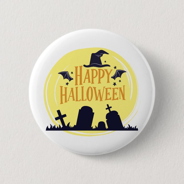 Söta Halloween-knappar & Spännen Spöken, Pumpa Knapp (Framsida)