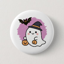 Söta Halloween-knappar & stift Spöken, Pumpa