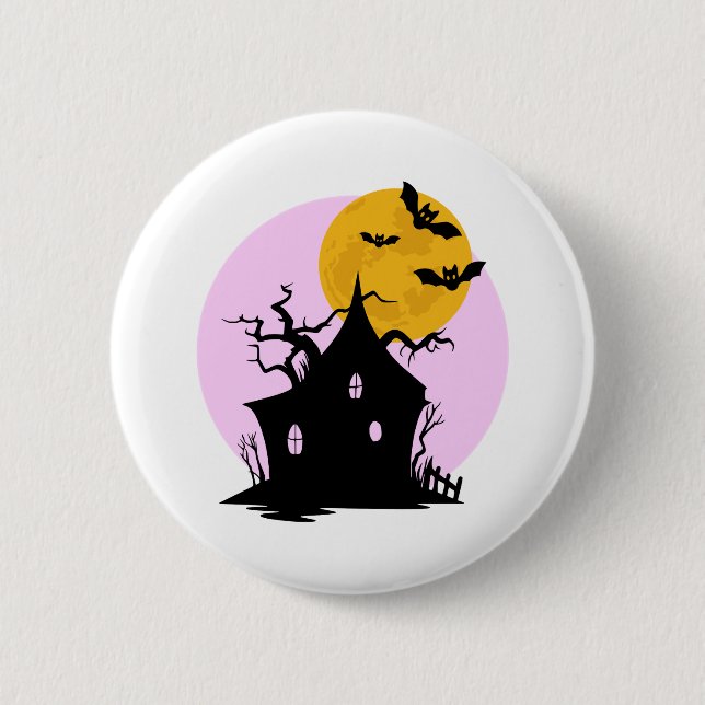 Söta Halloween-knappar & stift Spöken, Pumpa Knapp (Framsida)