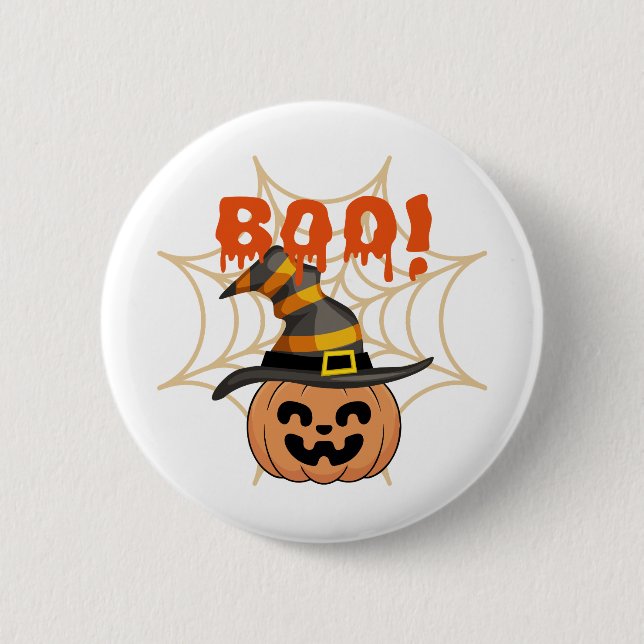 Söta Halloween-knappar & stift Spöken, pumpor Knapp (Framsida)
