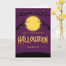 Söta Halloween-kort Spöken, Pumpa