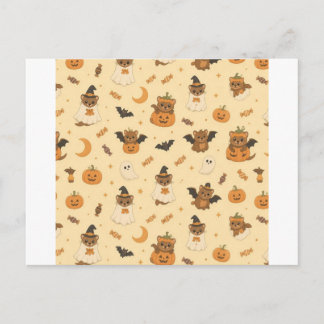 Söta Halloween-kostym Vesslor Postkort Vykort