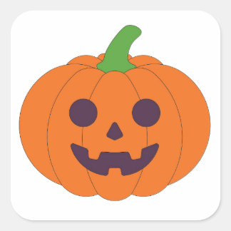 Söta Halloween-pumpor & svarta katter-mönster Fyrkantigt Klistermärke