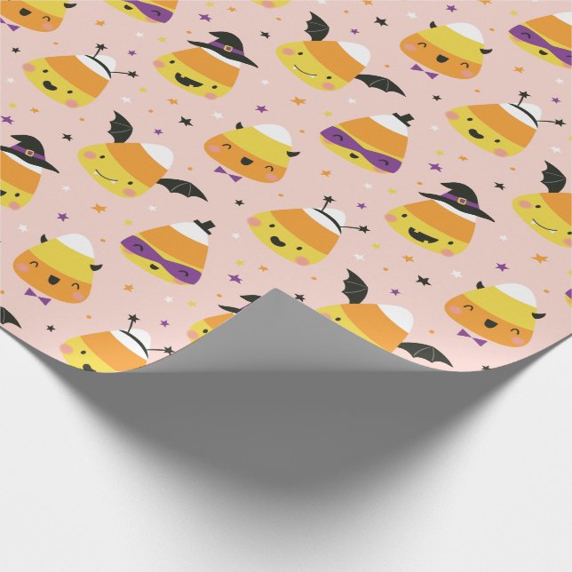 Söta Halloween-sockerdropp i kostym Presentpapper (Hörn)