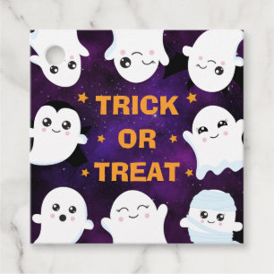 Söta Halloween-spöken bus eller godis Gåvor Etiketter