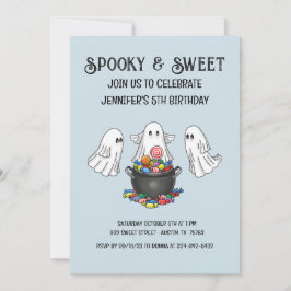 Söta Halloween-spöken Inbjudningar