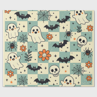 Söta Halloween-spöken Inpackningspapper Presentpapper