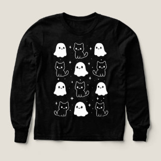 Söta Halloween-spöken Kawaii Kattunge T Shirt