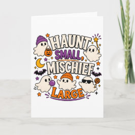 Söta Halloween-spöken Skräckig säsongsdesign Kort