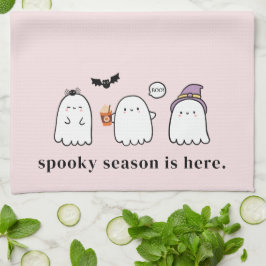 Söta Halloween-spöken Skräckinjagande säsong Boo R Kökshandduk