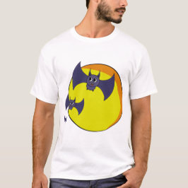 Söta Halloweenfladdermöss och en vacker fullmåne T Shirt